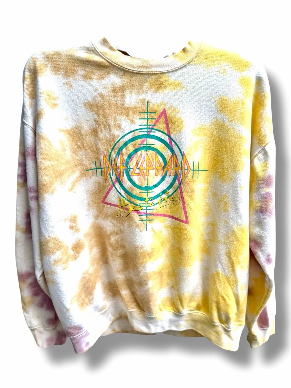 Def Leppard Hysteria Sweatshirt Goodie Two Sleeves Tie Dye Rock Band L
